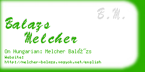 balazs melcher business card